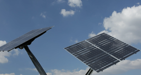 solar panels at Alliant Energy offices in Madison