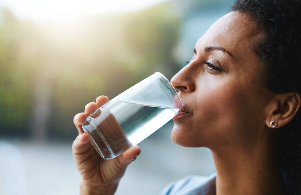 Hydration is her beauty secret