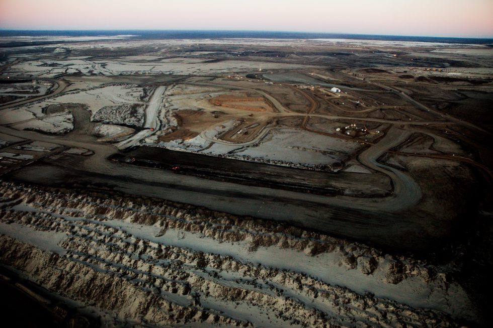 A large swath of land, viewed from above, that looks completely destroyed