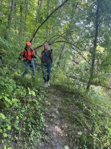 Photos from hike to view Rusty Patched Bumble Bee nest of queens