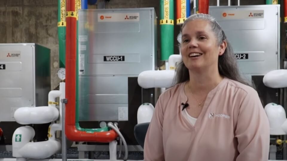 Caryn Rader discussing geothermal energy