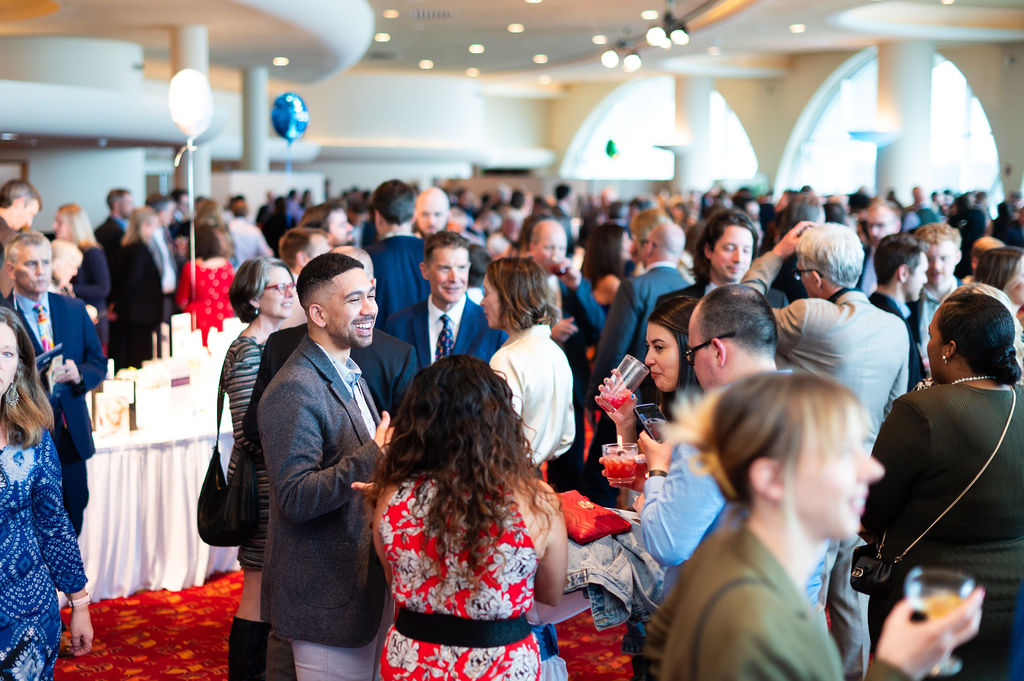 Patrons mingle during the cocktail hour at Clean Wisconsin's 10th annual Epicurean Evening