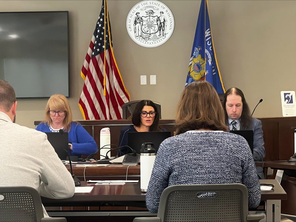 PSC Chair Summer Strand announces decision to approve construction of Oak Creek gas plant. Photo: Clean Wisconsin