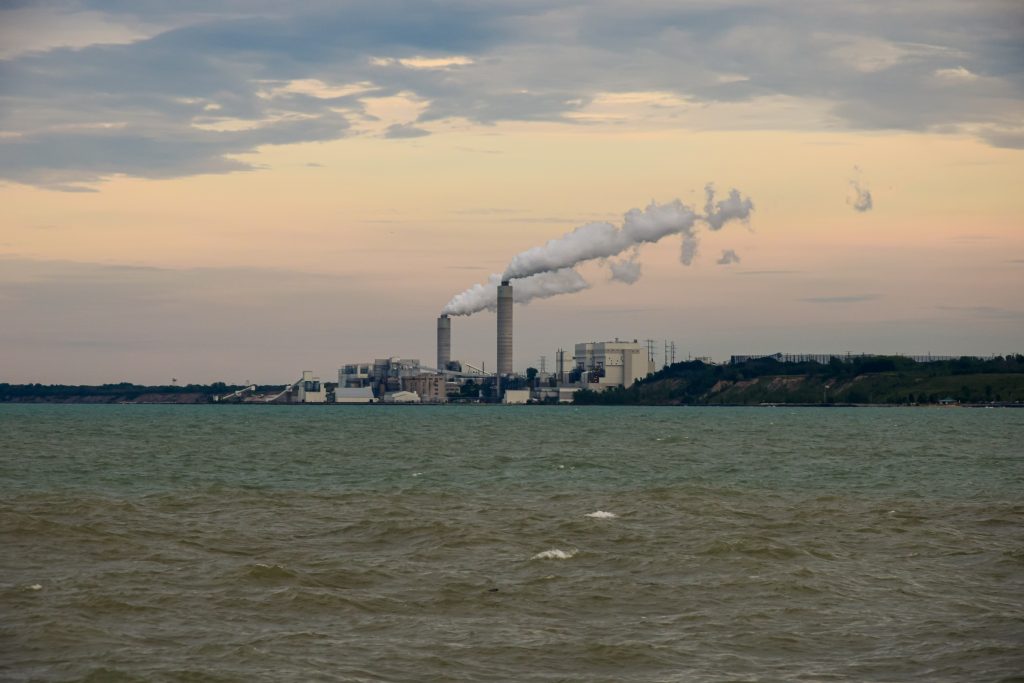We Energies coal plant on the coast of Lake Michigan
