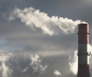 Coal plant smokestack