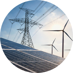 Solar panels and transmission lines