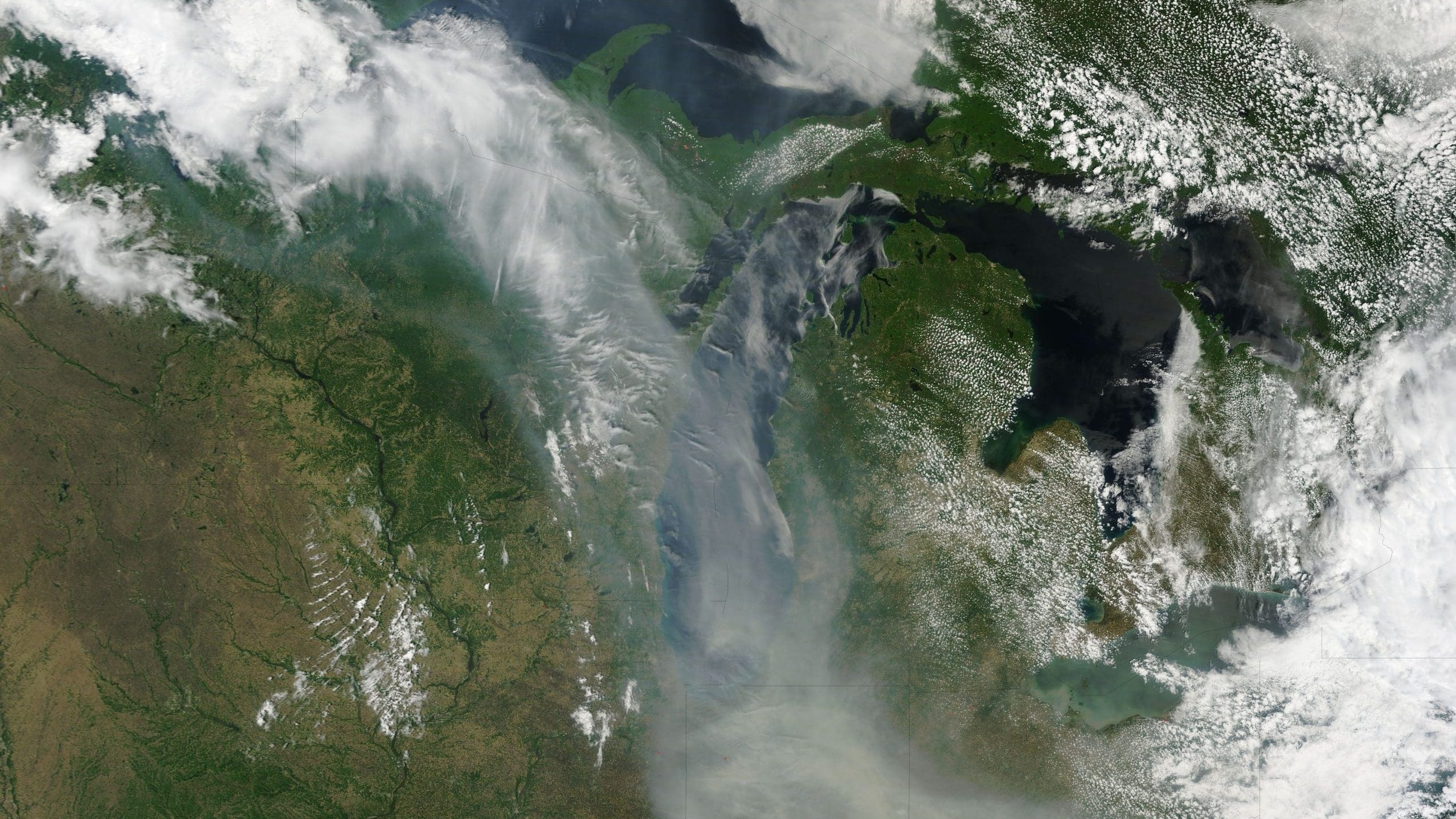 Smoke from Canadian wildfires drifts down to Wisconsin and the Midwest.
